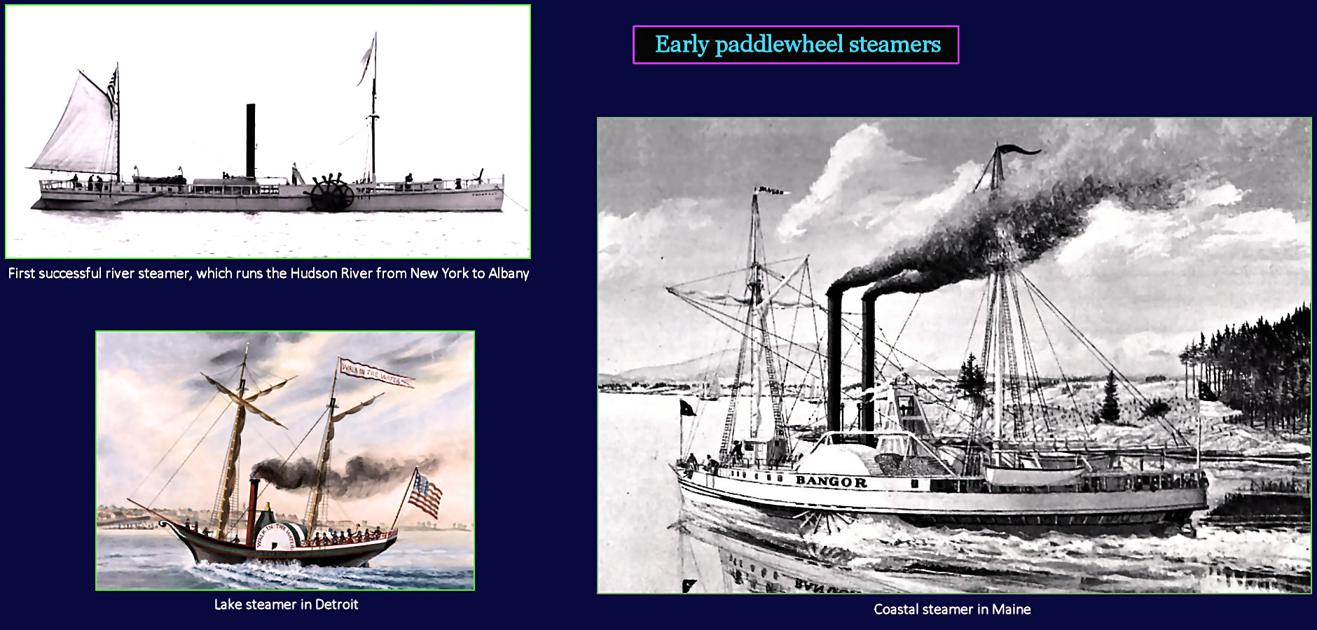 Coastal steamers, 1810s